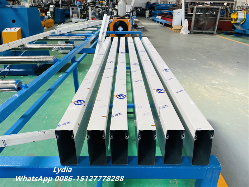 Automatic metal U baffle ceiling production line with PLC control system