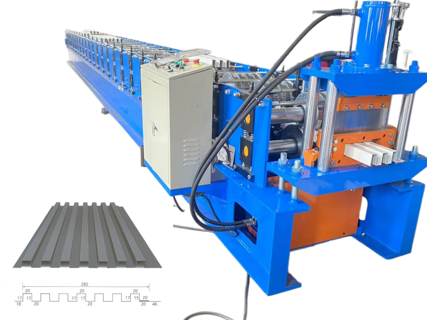 Micro Rib Cladding Cold Rolled Rails Zhongtuo 90 Degree Horizontal Wall Cladding Roll Forming Machine Metal ...