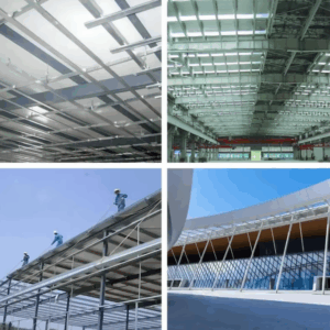 Metal building C purlin support structure application