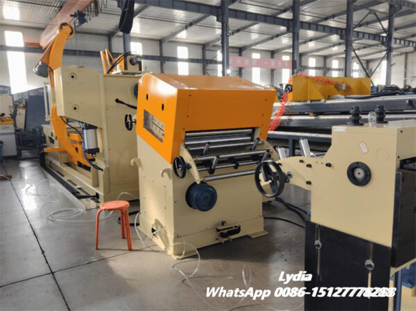 6T Hydraulic decoiler0704 2 in 1 Hydraulic Decoiler and Leveling Machine with Coil Loading Car