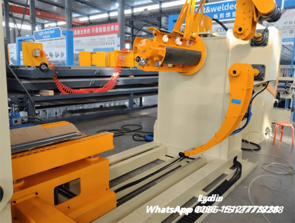 6T Hydraulic decoiler0705 Automatic Coil Uncoiler and Sheet Leveling Machine for Roll Forming Production Lines