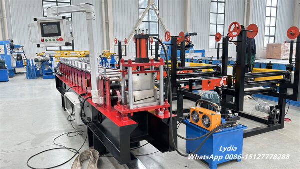 L purlin08 L Angle Roll Forming Machine in factory workshop