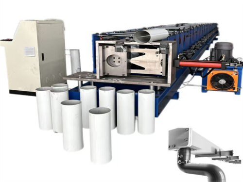 Round Downspout001 Zhongtuo 101mm & 95mm Rainwater Pipe Making Machine Round Downspout Roll Forming Machine