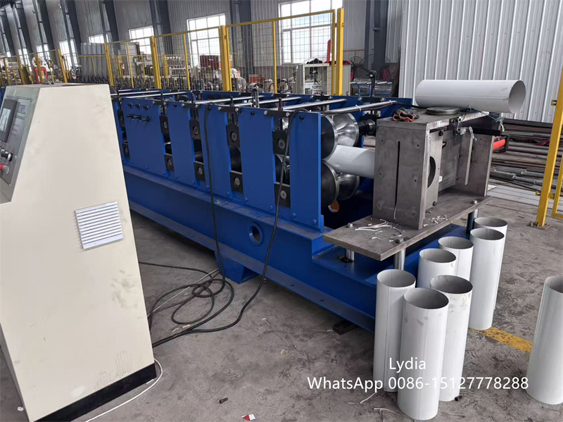 PLC Controlled Round Rainwater Downspout Manufacturing Machine