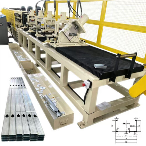 c stud light06 Automatic steel stud manufacturing line with punching and cutting system