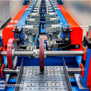 Automatic cable tray production line with hydraulic punching system