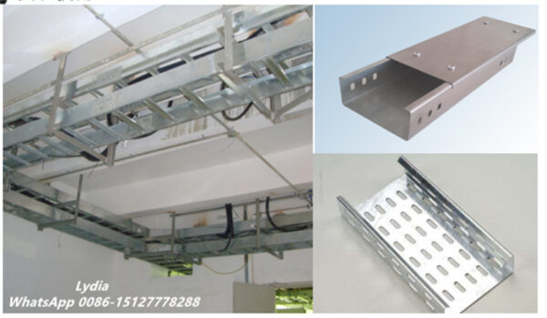 Automatic cable tray production line with hydraulic punching system