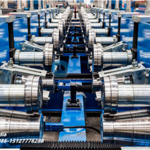 Cable tray roll forming machine producing perforated cable trays