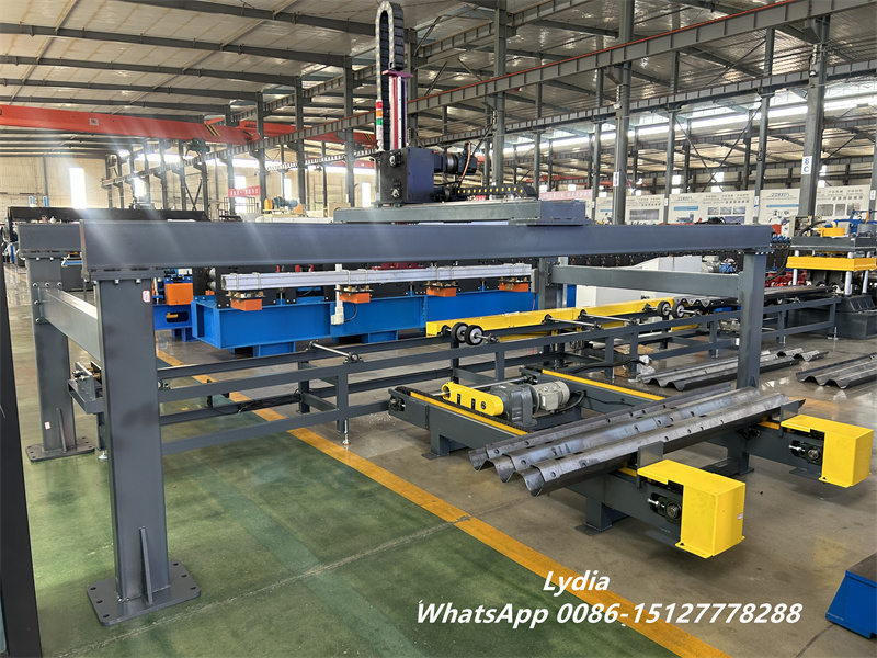 highway guardrail punching system