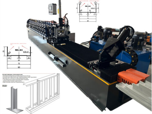 light stud 0101 Zhongtuo Customized U Channel Roll Forming Machine for Costa Rica Perforated Steel Channel Production Line with Logo Embossing