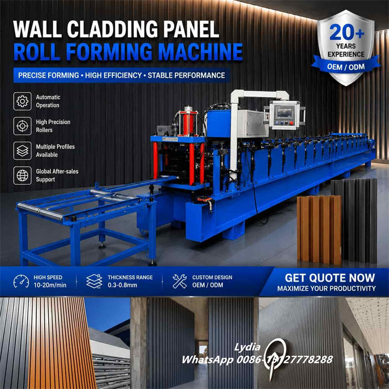 90° wall cladding roll forming machine production line