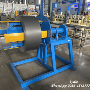 Cassette Facade01 5 ton manual decoiler system for galvanized steel coil feeding in cassette panel roll forming line