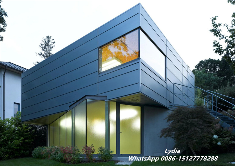 finished Dri-Design cassette facade panels stack bond and stretcher bond metal cladding sheets