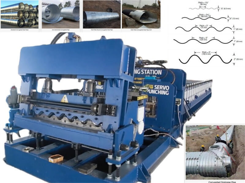 Corrugated Steel Pipe27 Corrugated Steel Pipe Roll Forming Machine production line