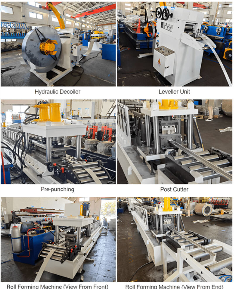 DIN Rail Roll Forming Machine working process