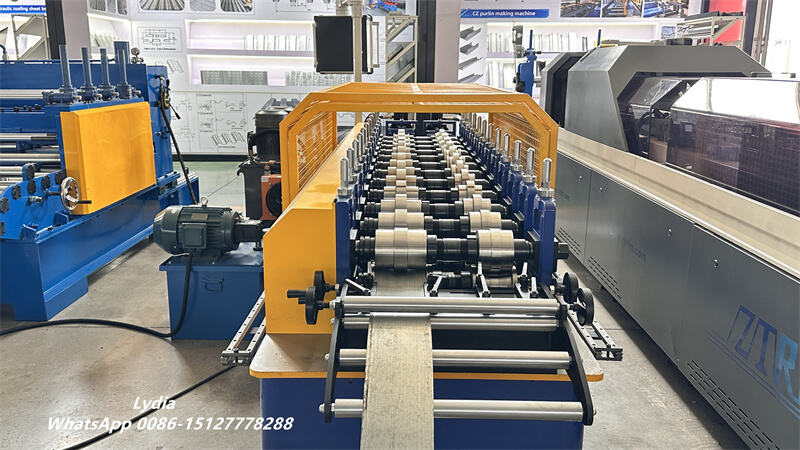 Galvanized steel hat channel roll forming process