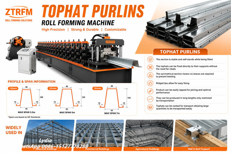 Tophat Roll Forming Machine