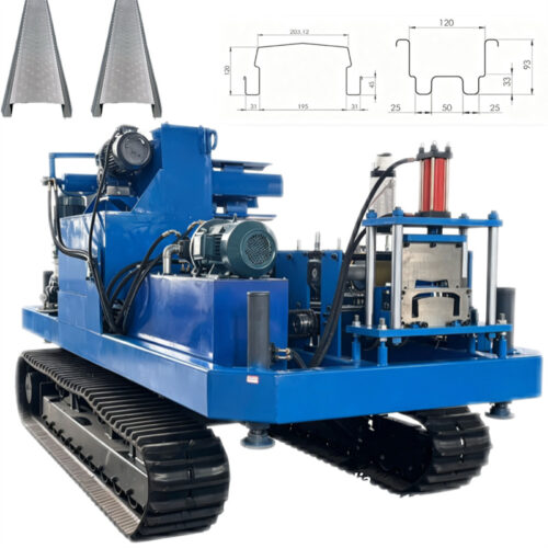 Hydroponic Hanging Gutter002 Portable greenhouse gutter roll forming machine with crawler chassis