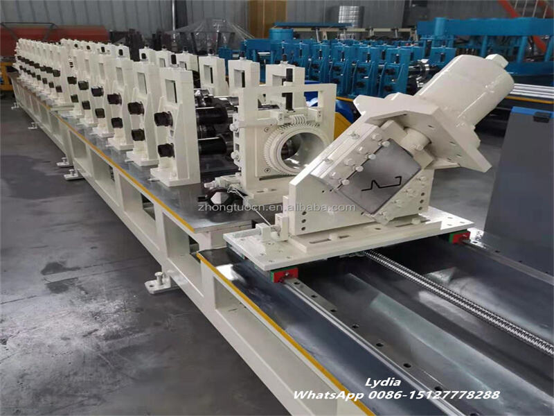 Automatic warehouse shelf upright rack roll forming machine production line