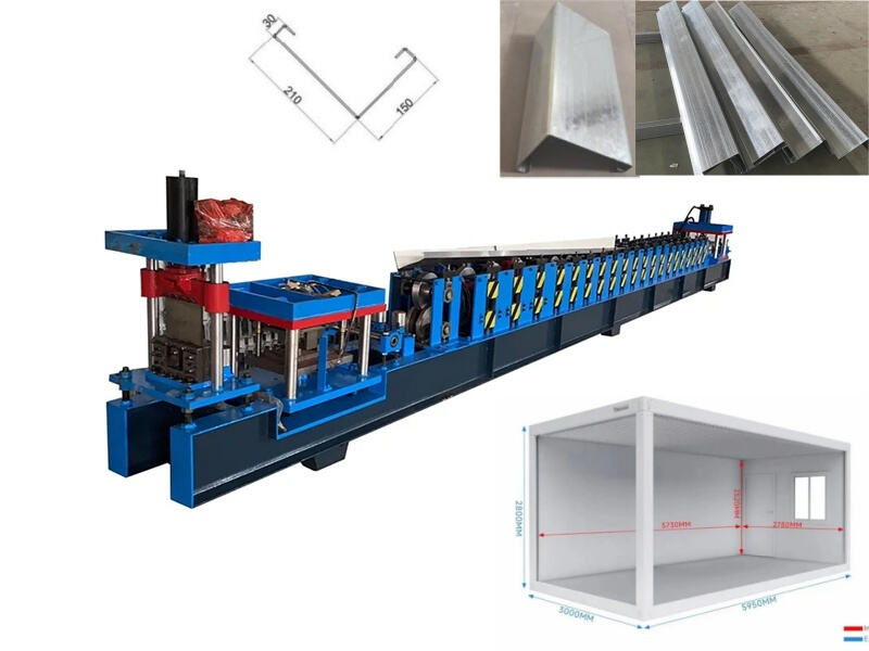 container beam machine04 Container Corner Post Roll Forming Machine for Shipping Container Production