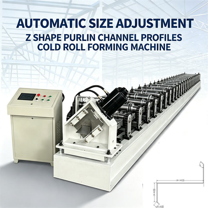 z purlin01 Automatic Size Adjustment Z Purlin Roll Forming Machine