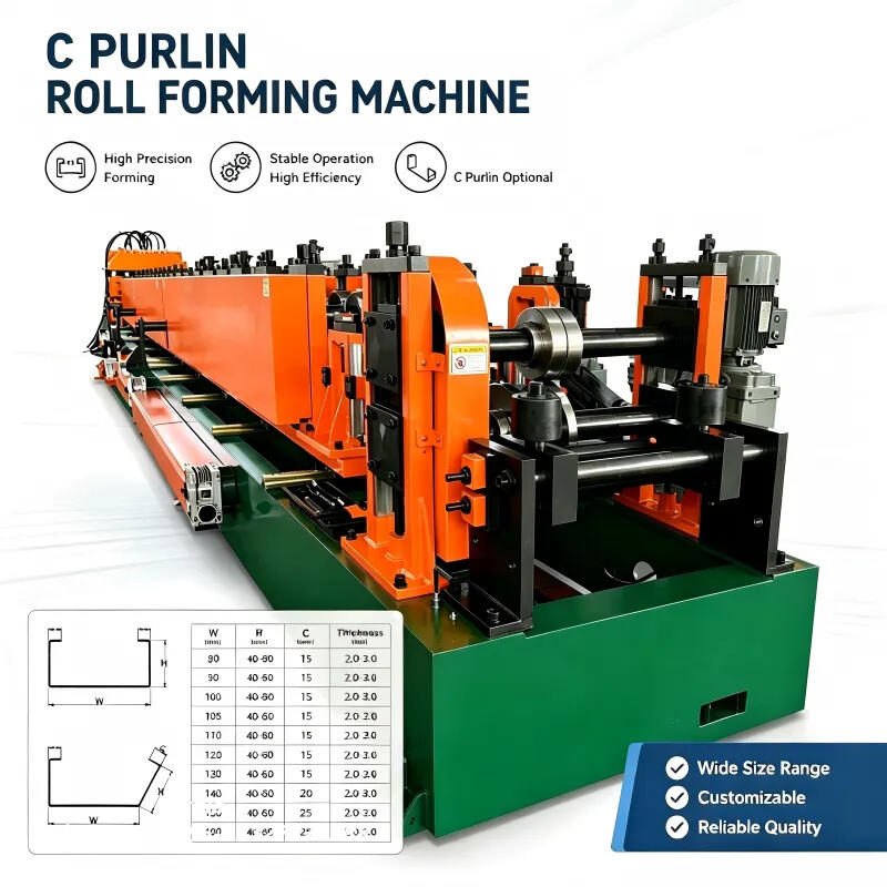 Eaves Strut14 Eaves beam roll forming machine with automatic punching system