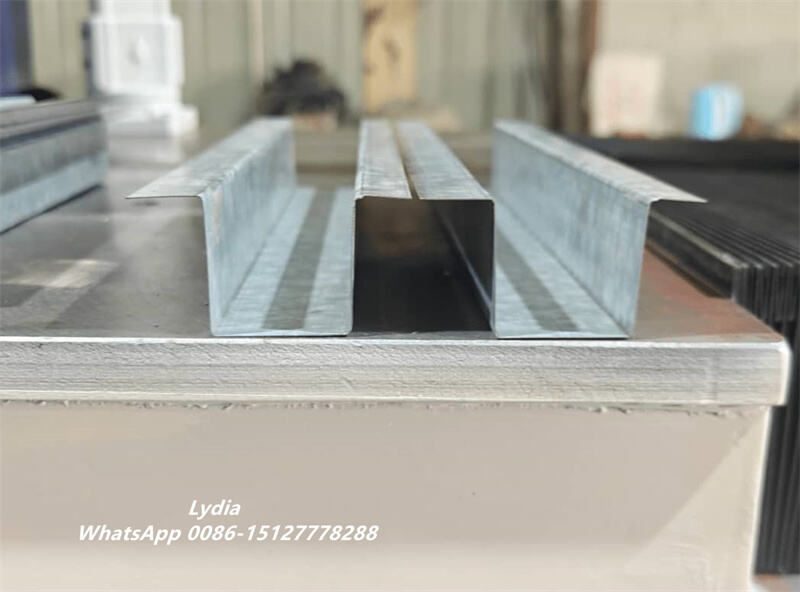 Omega roll forming machine for galvanized steel channels