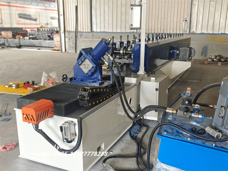 Omega roll forming machine for galvanized steel channels