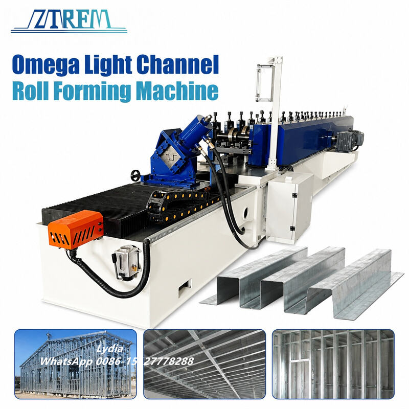 Omega furring channel production line with servo cutting system