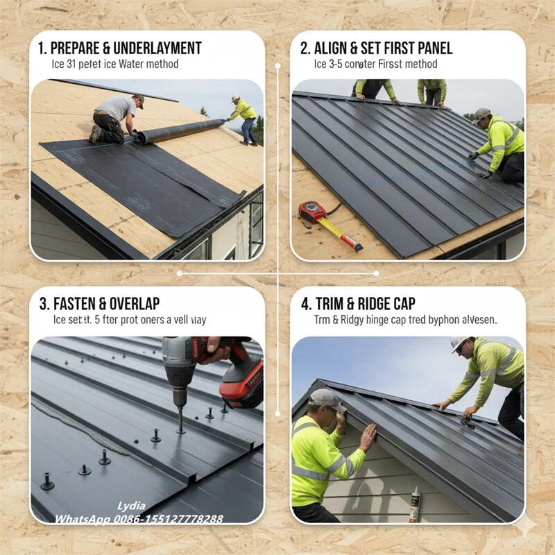 Click Lock Roofing Panel Roll Former for Hidden Fastener Metal Roof System