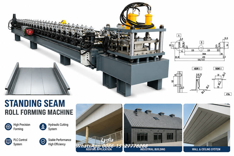 Standing seam01 Hydraulic Cutting Snap Lock Roof Panel Machine
