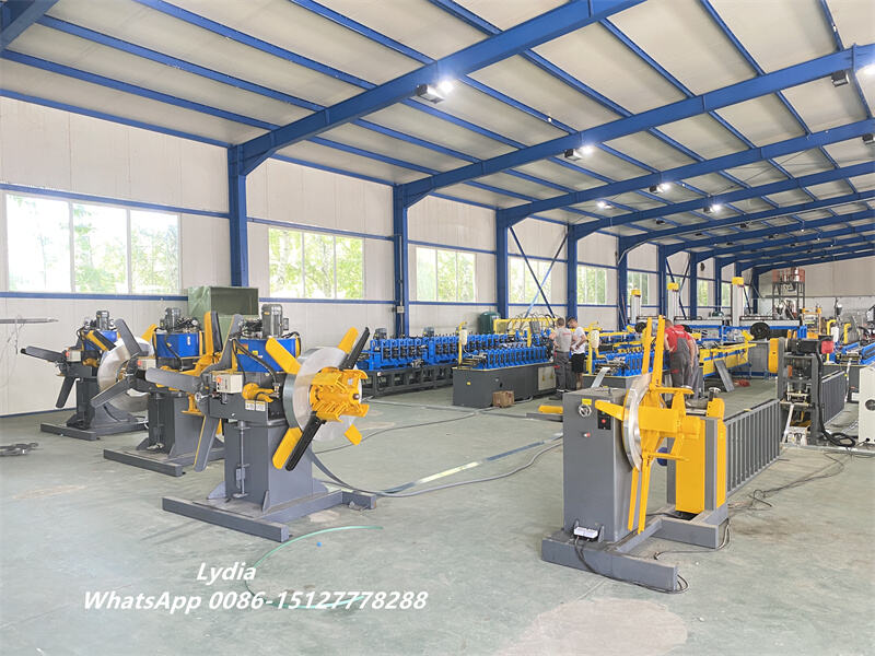 PLC controlled automatic steel framing machine with precision punching and cutting system