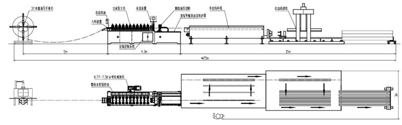 PLC controlled automatic steel framing machine with precision punching and cutting system