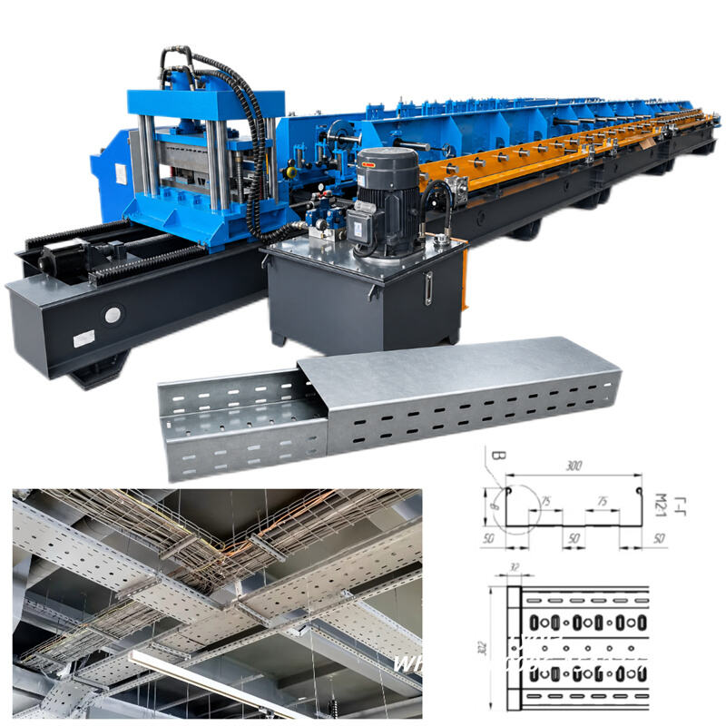 Automatic cable tray roll forming machine production line