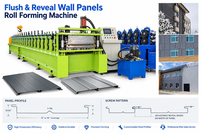 Flush & Reveal Wall Panels Roll Forming Machine