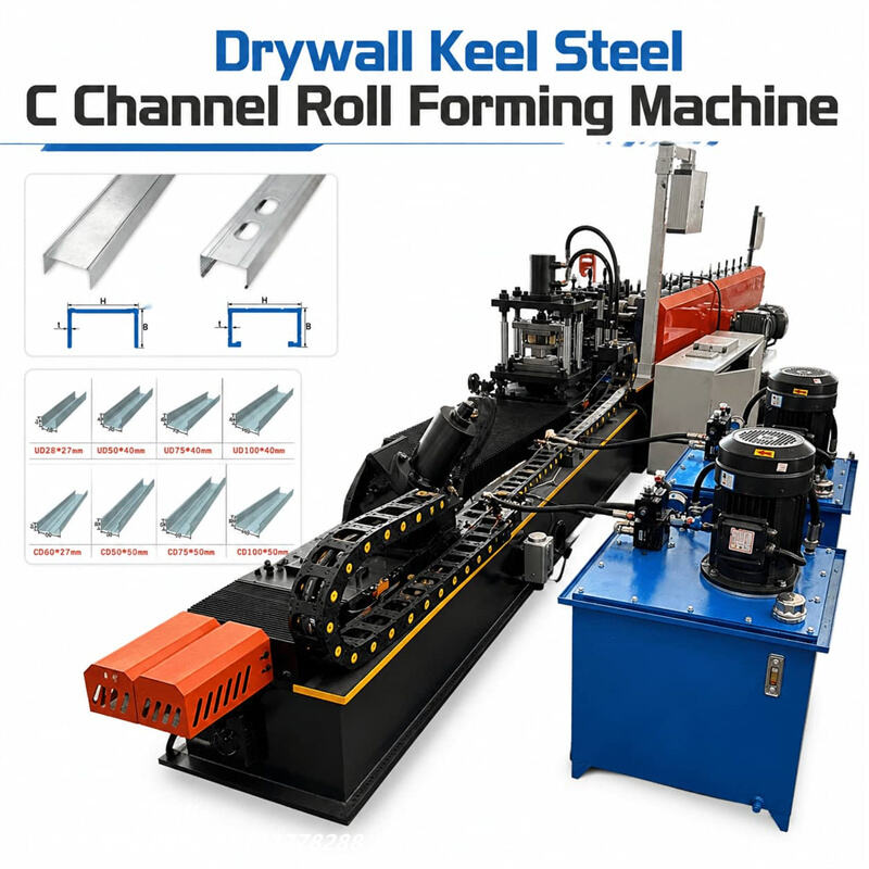 light steel framing machine07 Zhongtuo Light Gauge Steel Framing Machine Light Steel Keel Roll Forming Machine Metal Stud & Track Machine