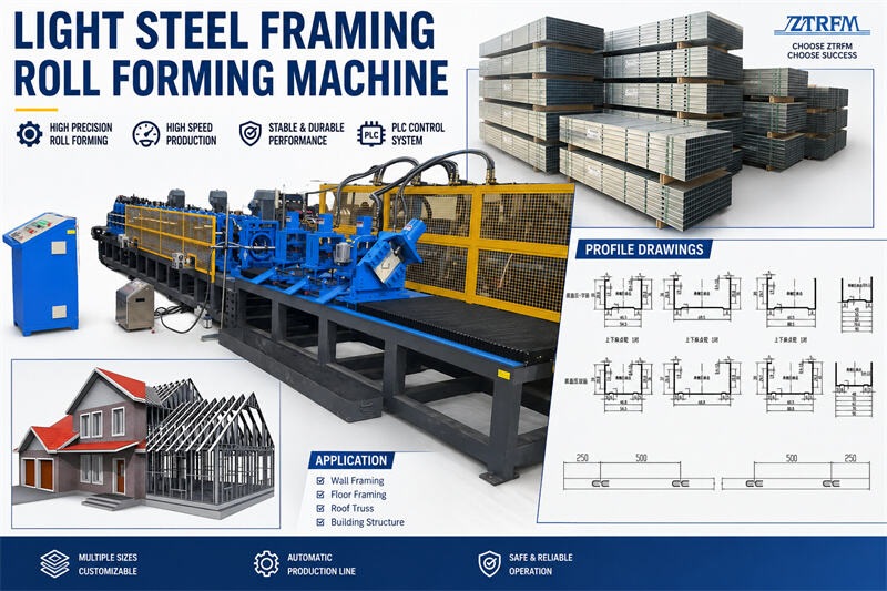 Zhongtuo Light Gauge Steel Framing Machine Light Steel Keel Roll Forming Machine Metal Stud & Track Machine