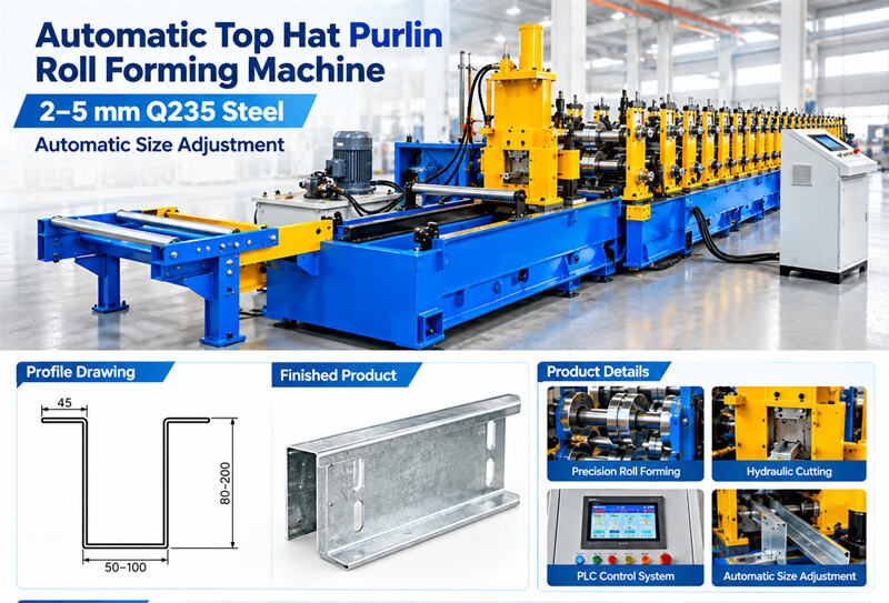 omega purlin roll forming machine