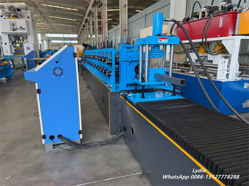 C purlin roof steel forming machine with hydraulic punching system